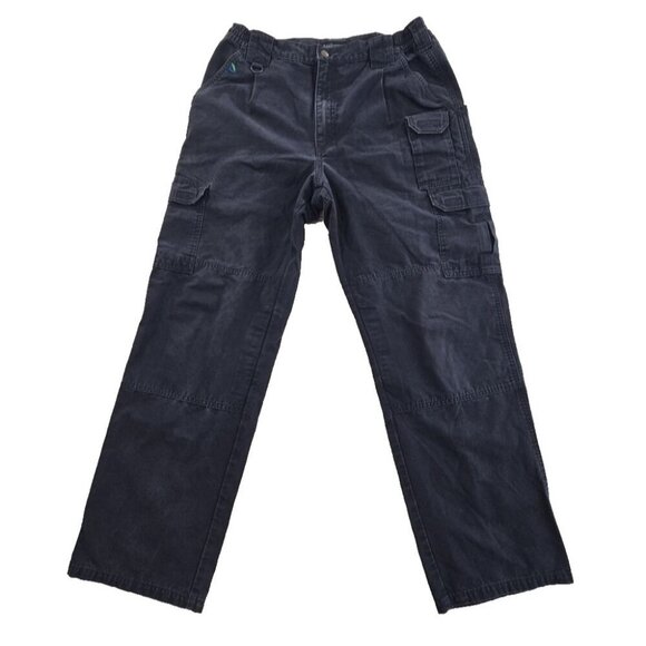 5.11 Tactical Pants Men's 34x32 Navy Blue Canvas Cargo Double Knee Style 74251 - Picture 1 of 13